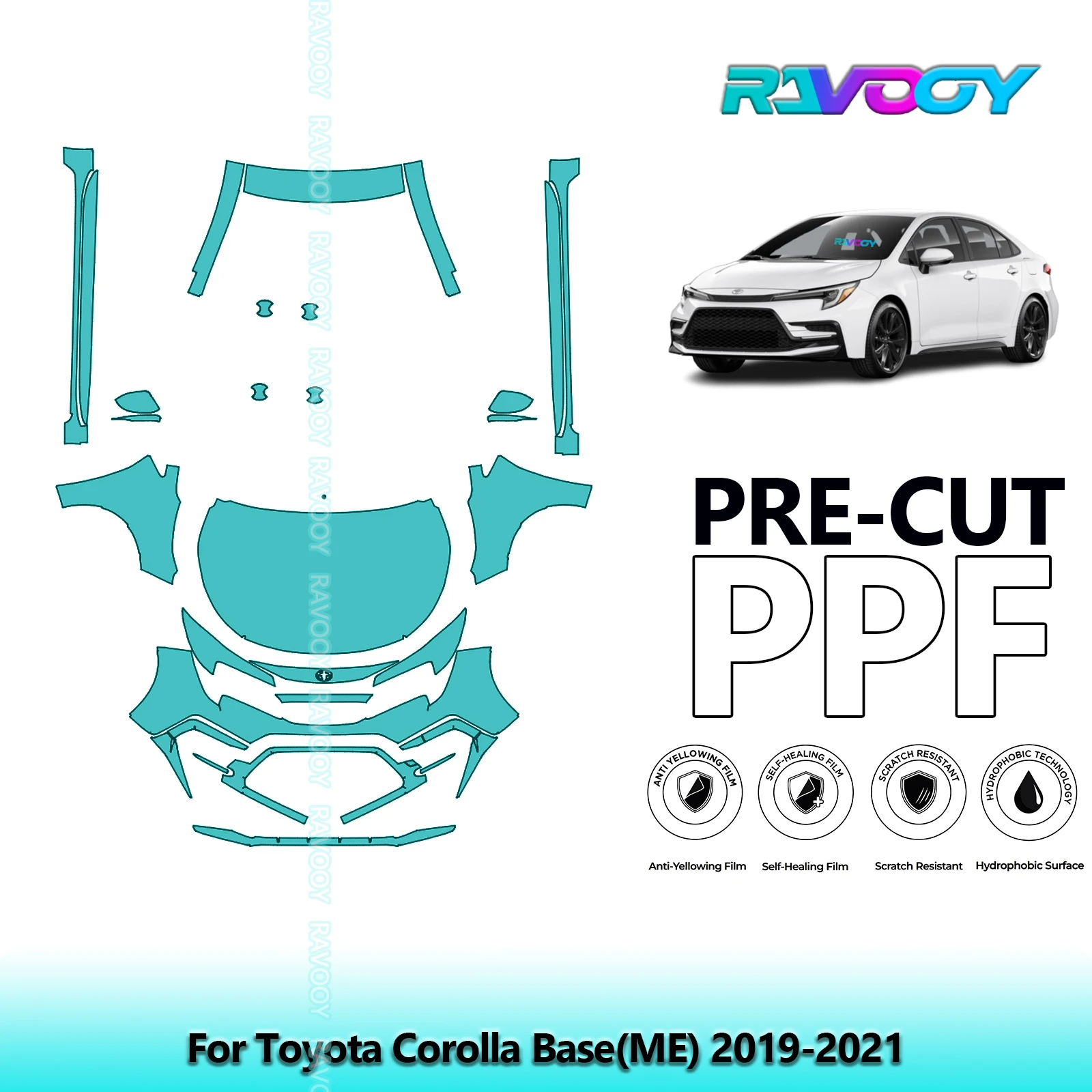 8.5Mil Precut Paint Protection Film PPF Clear Bra Front Kit+Rockers For Toyota Corolla Base(ME) 2019-2021
8.5Mil Precut Paint Protection Film PPF Clear Bra Front Kit+Rockers For Toyota Corolla Base(ME) 2019-2021