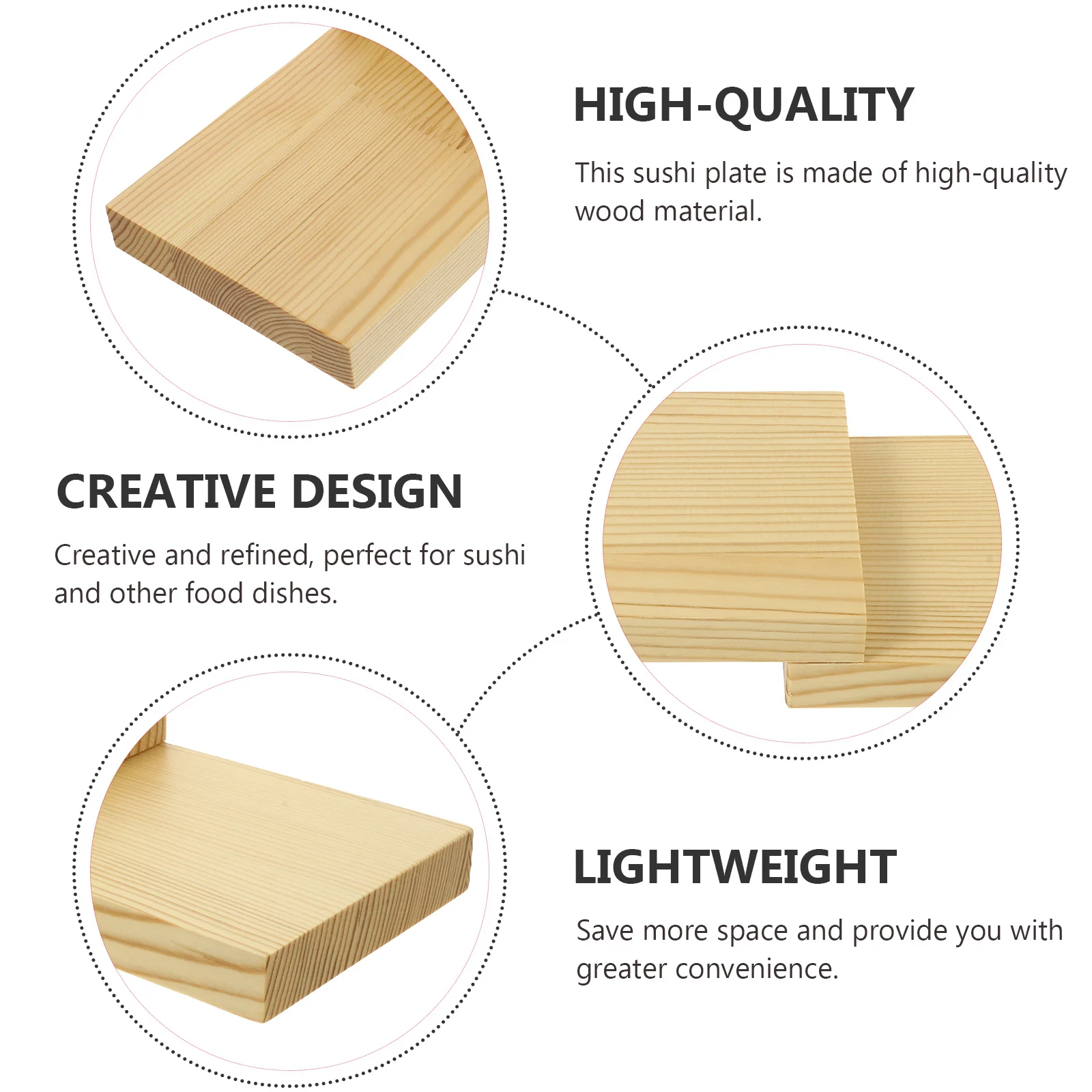 1Pcs Wooden Plate Sushi Dish High Quality Material Lightweight Creative Sushi Plate for Gatherings Wooden Dish
1Pcs Wooden Plate Sushi Dish High Quality Material Lightweight Creative Sushi Plate for Gatherings Wooden Dish