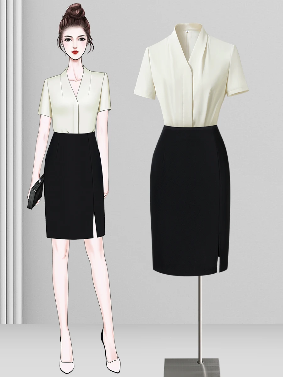 Professional Short Sleeve Shirt Women's Slim Fit Formal Workwear Set Commute Office Secretary Sales Uniform Korean Style
Professional Short Sleeve Shirt Women's Slim Fit Formal Workwear Set Commute Office Secretary Sales Uniform Korean Style