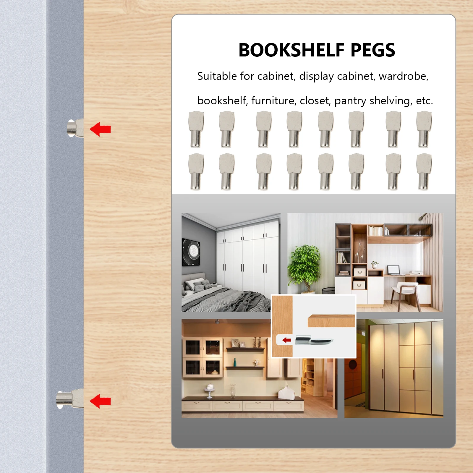 50pcs Metal Shelf Brackets Silver Cabinet Supports Bookshelf Pegs Furniture Hardware Nickel Plated Durable Smooth Surface Easy
50pcs Metal Shelf Brackets Silver Cabinet Supports Bookshelf Pegs Furniture Hardware Nickel Plated Durable Smooth Surface Easy