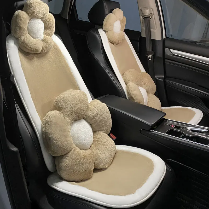 Plush Brown Flowers Car Headrest Lumbar support Neck Protection Pillow Auto White edging Front Rear Seat Cushion Car Accessories
Plush Brown Flowers Car Headrest Lumbar support Neck Protection Pillow Auto White edging Front Rear Seat Cushion Car Accessories