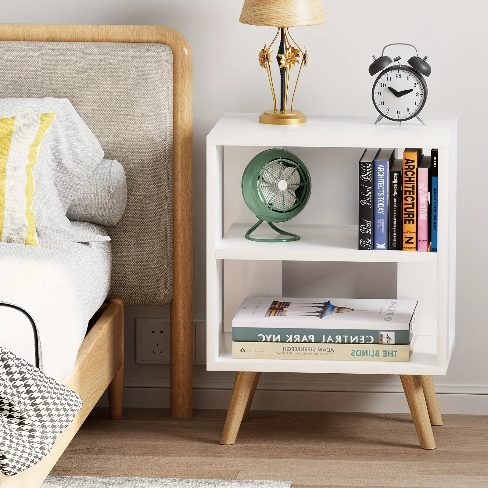 Nightstand, Modern Open Storage Side Table, Double Bedside Tables for Small Spaces, Living Room, Bedroom
Nightstand, Modern Open Storage Side Table, Double Bedside Tables for Small Spaces, Living Room, Bedroom