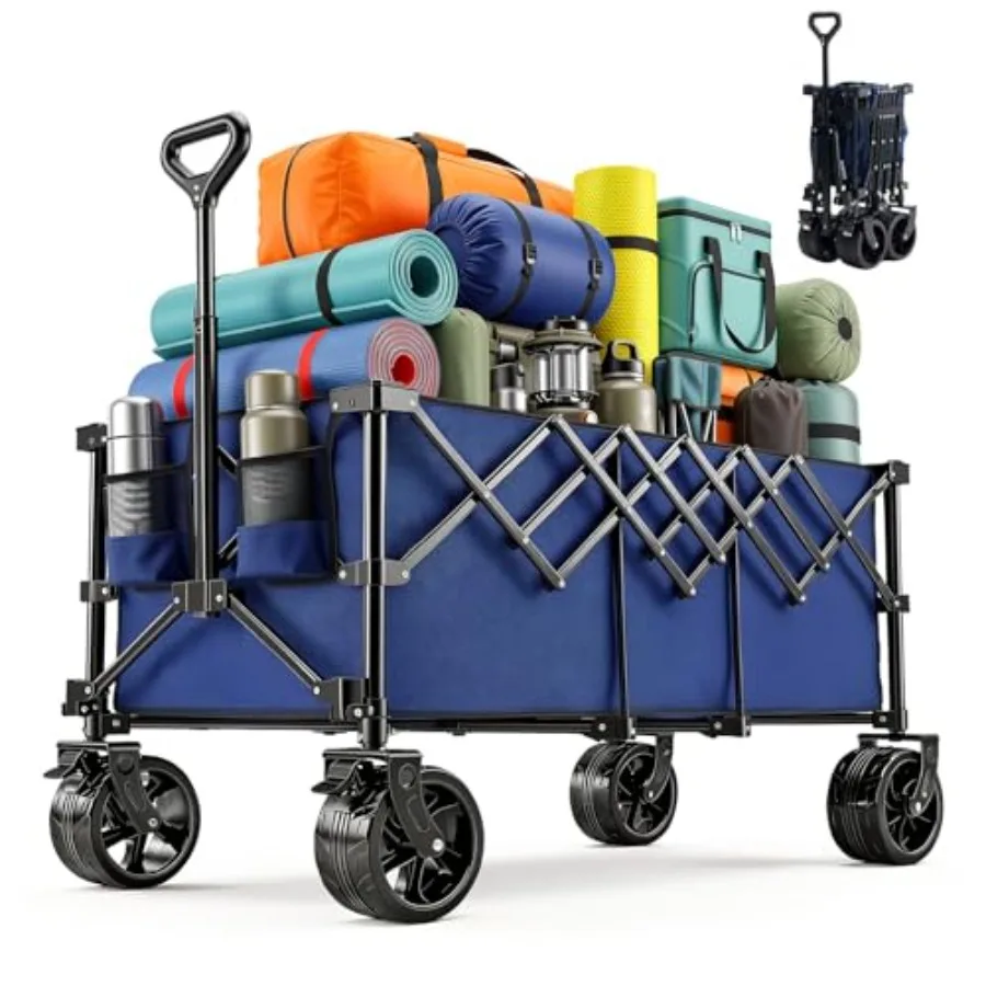 Collapsible Wagon Cart for Camping Shopping Sports Beach Garden Heavy Duty Blue Steel Frame 440lbs Capacity 49 Inch Extra Long
Collapsible Wagon Cart for Camping Shopping Sports Beach Garden Heavy Duty Blue Steel Frame 440lbs Capacity 49 Inch Extra Long