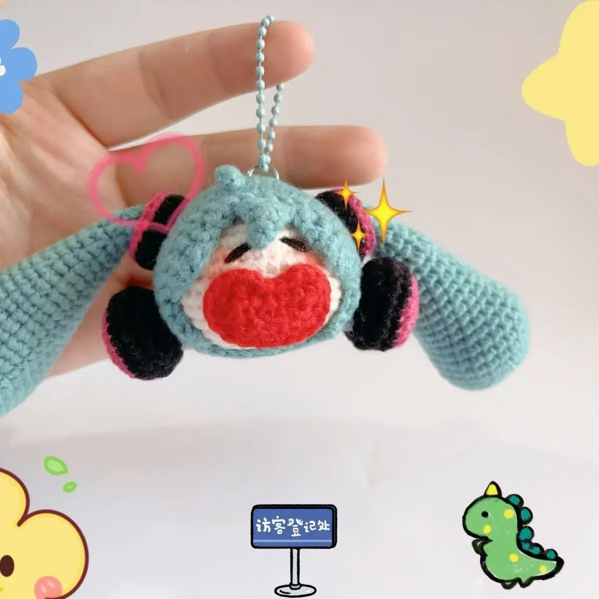 Finished Handmade Big Mouth Hatsune Miku Future Crochet Cute Pendant Cute schoolbag Pendant Gift for Girlfriend
Finished Handmade Big Mouth Hatsune Miku Future Crochet Cute Pendant Cute schoolbag Pendant Gift for Girlfriend