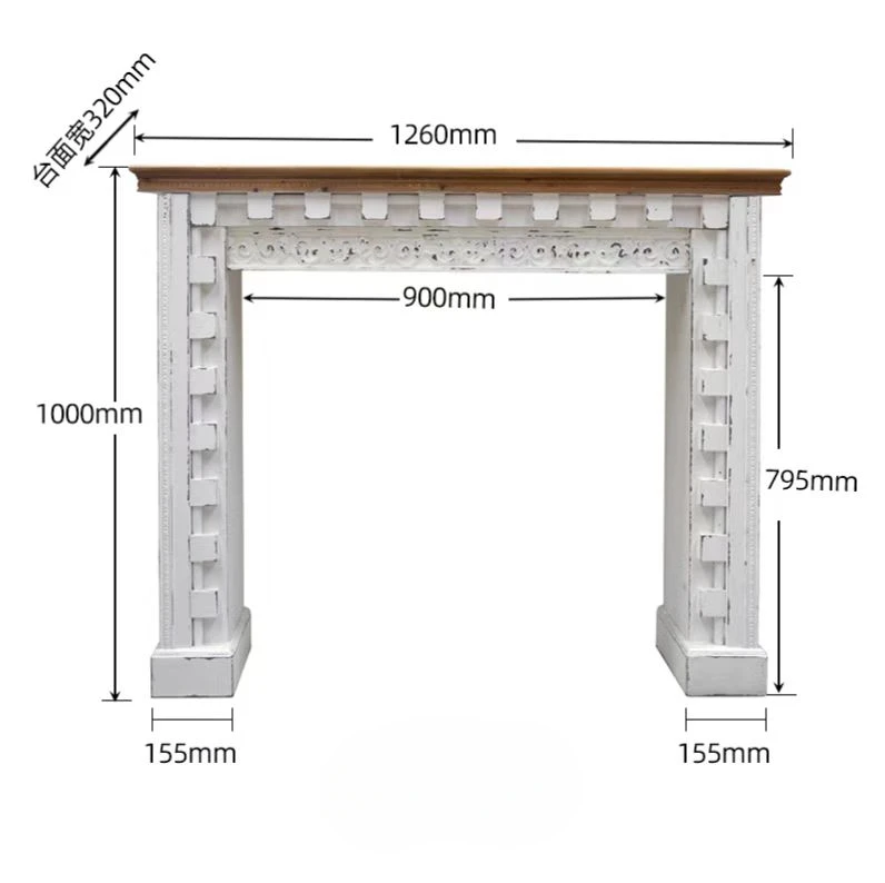 French antique art white fireplace household simple solid wood living room decoration
French antique art white fireplace household simple solid wood living room decoration