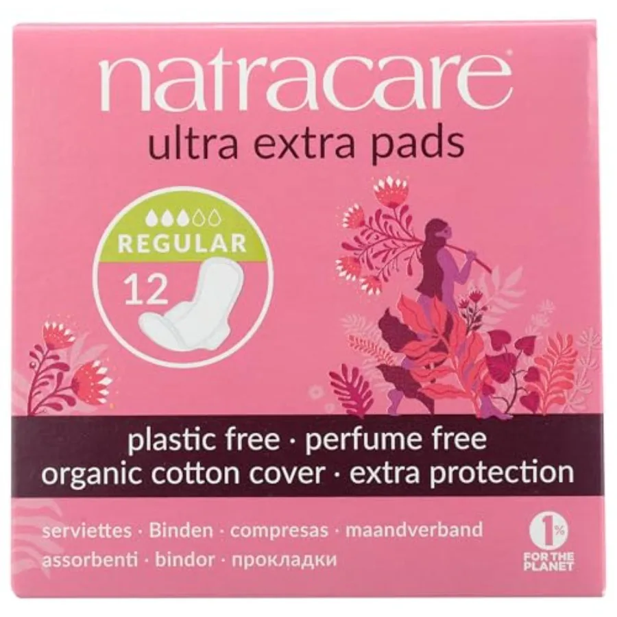 Natracare Ultra Extra Pads with Wings, Regular, Individually Wrapped, Made with Certified Organic Cotton, Ecologically Certifie
Natracare Ultra Extra Pads with Wings, Regular, Individually Wrapped, Made with Certified Organic Cotton, Ecologically Certifie