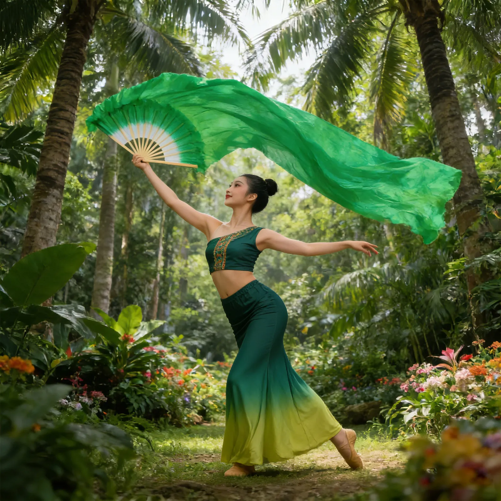 Long Silk Dancing Gradient Belly Dance Fan Flexible Folding Lightweight Performance Prop For Women Dance Accessory
Long Silk Dancing Gradient Belly Dance Fan Flexible Folding Lightweight Performance Prop For Women Dance Accessory