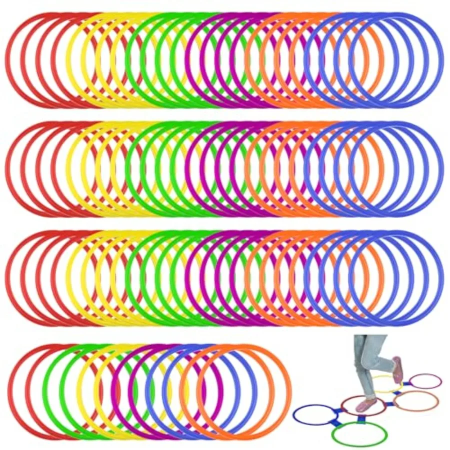 24/30/48/96 Pack Agility Rings 15 Inch Speed Training Hopscotch Rings Plastic Circle Jumping Hoops Agility Hurdles for Athlete
24/30/48/96 Pack Agility Rings 15 Inch Speed Training Hopscotch Rings Plastic Circle Jumping Hoops Agility Hurdles for Athlete