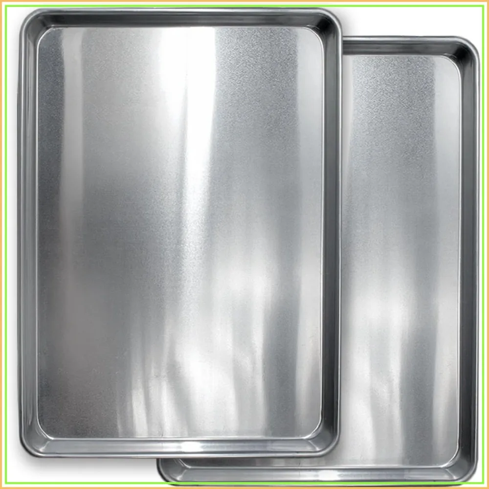 2 Pack Heavy Duty Aluminum Half Sheet Baking Pans, 18x13 Inch, Rust & Warp Resistant
2 Pack Heavy Duty Aluminum Half Sheet Baking Pans, 18x13 Inch, Rust & Warp Resistant