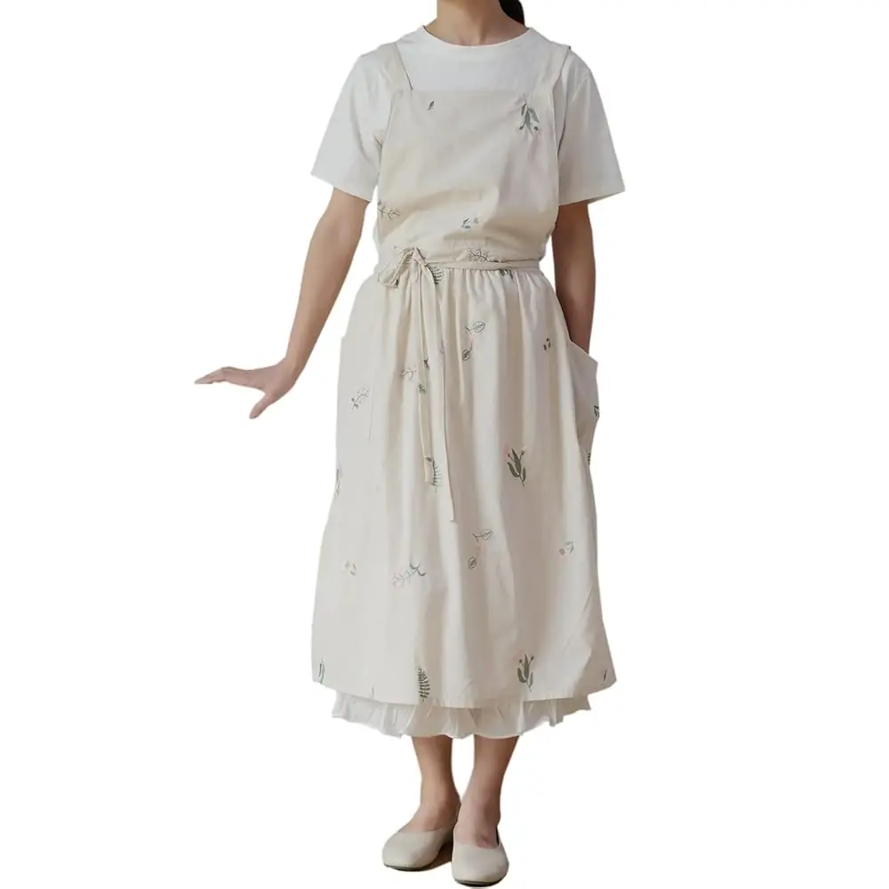 Cotton Pleated Apron Retro Waterdrop Proof Garden Cleaning Pinafore Dress
Cotton Pleated Apron Retro Waterdrop Proof Garden Cleaning Pinafore Dress