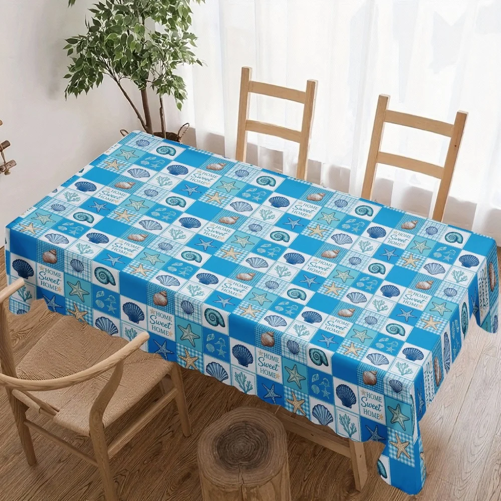 Sea Shell Pattern Rectangle Table Cloth for Table Decor Kitchen Dining Waterproof Reusable Tablecloth for Table Holiday Party
Sea Shell Pattern Rectangle Table Cloth for Table Decor Kitchen Dining Waterproof Reusable Tablecloth for Table Holiday Party
