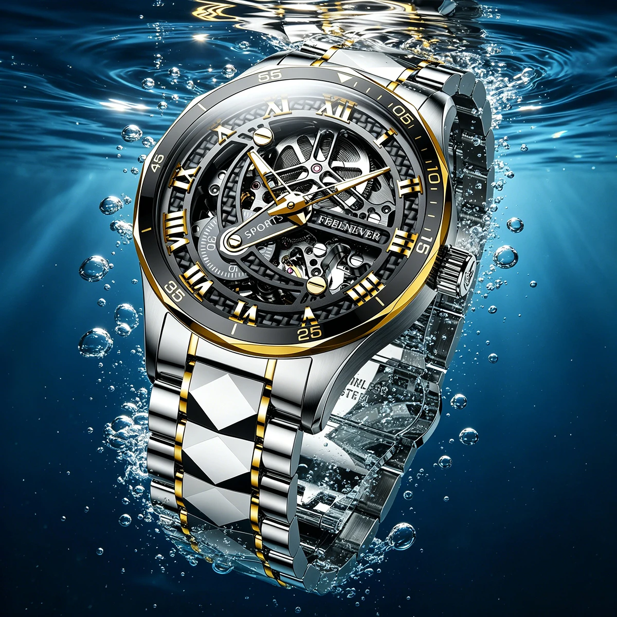 FeelNever Hollow Automatic Mechanical Watch For Men Skeleton Flywheel Sport Men's Watches 316Stainless Steel Original Hand Clock
FeelNever Hollow Automatic Mechanical Watch For Men Skeleton Flywheel Sport Men's Watches 316Stainless Steel Original Hand Clock