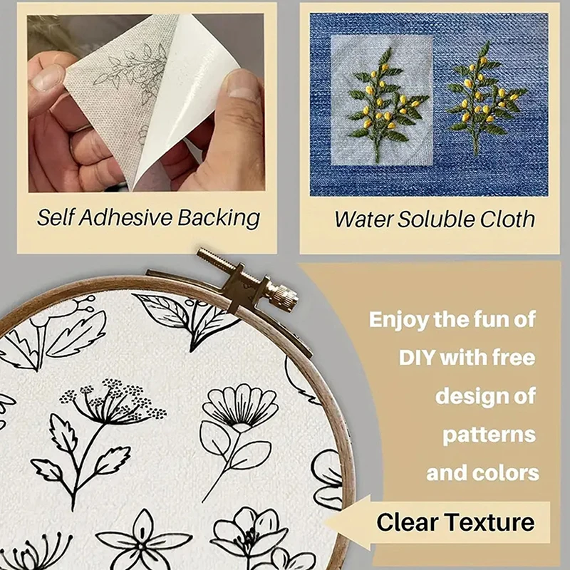 Sunflower Plant Washable Embroidery Stabilizer Needle Practice Colorful Flower Water-soluble Hand Sewing Stabilizer
Sunflower Plant Washable Embroidery Stabilizer Needle Practice Colorful Flower Water-soluble Hand Sewing Stabilizer