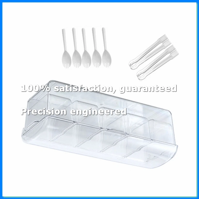 Ice Chilled Condiment Tray with 5 Containers, Condiment Server with Lids, Serving Tray Platter for Bar Accessories-ABYS
Ice Chilled Condiment Tray with 5 Containers, Condiment Server with Lids, Serving Tray Platter for Bar Accessories-ABYS