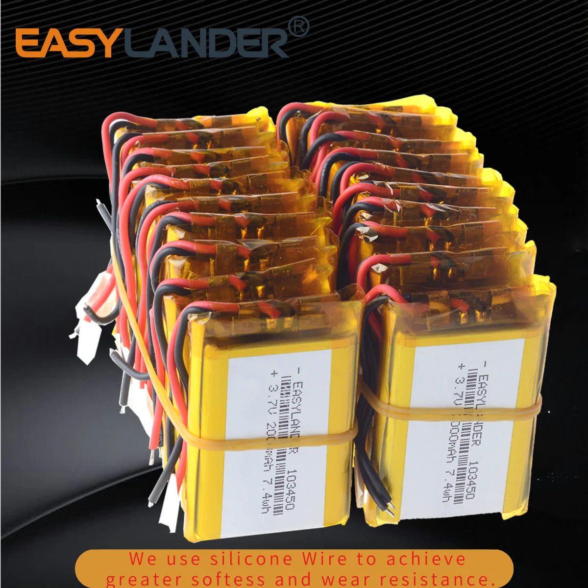 10PCS Silicone Wires 3.7V 2000mAh 103450 Lithium Li-ion Polymer Battery Lipo 303450 403450 503450 603450 703450 803450 903450
10PCS Silicone Wires 3.7V 2000mAh 103450 Lithium Li-ion Polymer Battery Lipo 303450 403450 503450 603450 703450 803450 903450