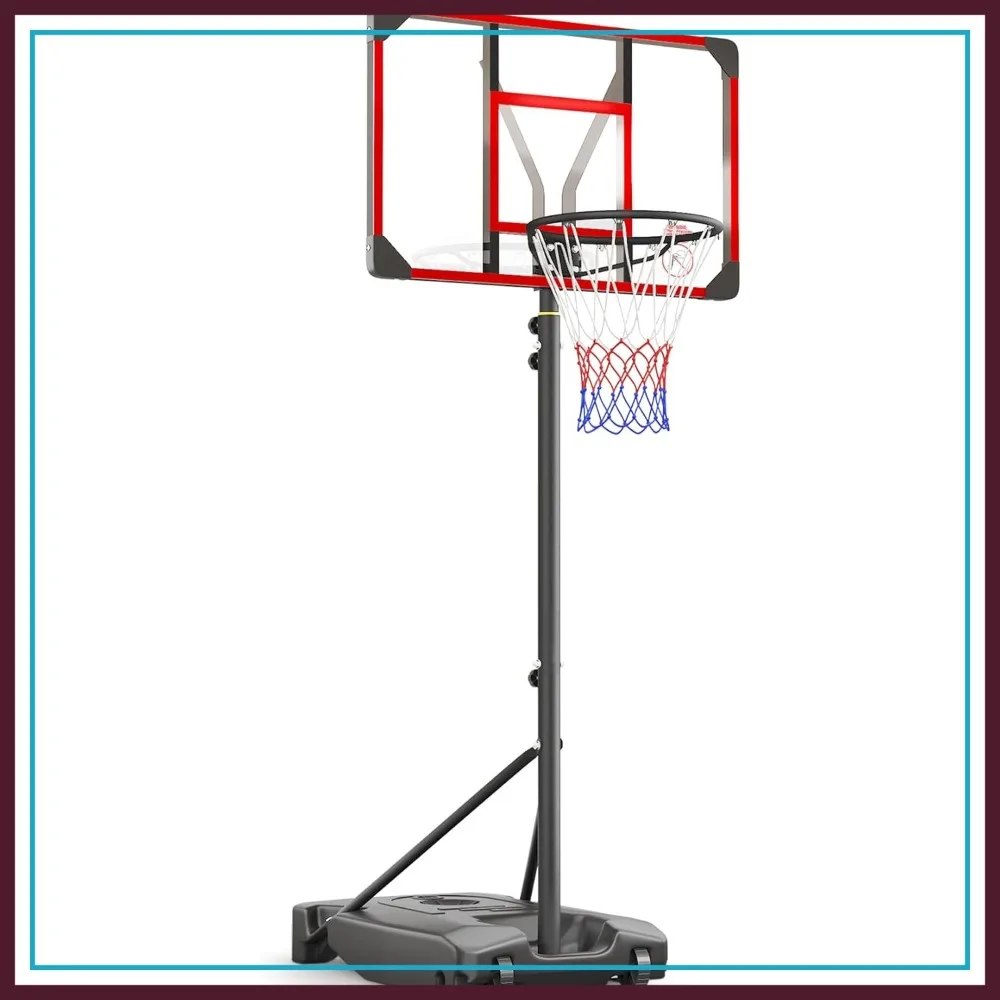 Adjustable Basketball Hoop 4.82-8.53ft, Portable with Enlarged Base, PC Backboard for Outdoor/Indoor
Adjustable Basketball Hoop 4.82-8.53ft, Portable with Enlarged Base, PC Backboard for Outdoor/Indoor