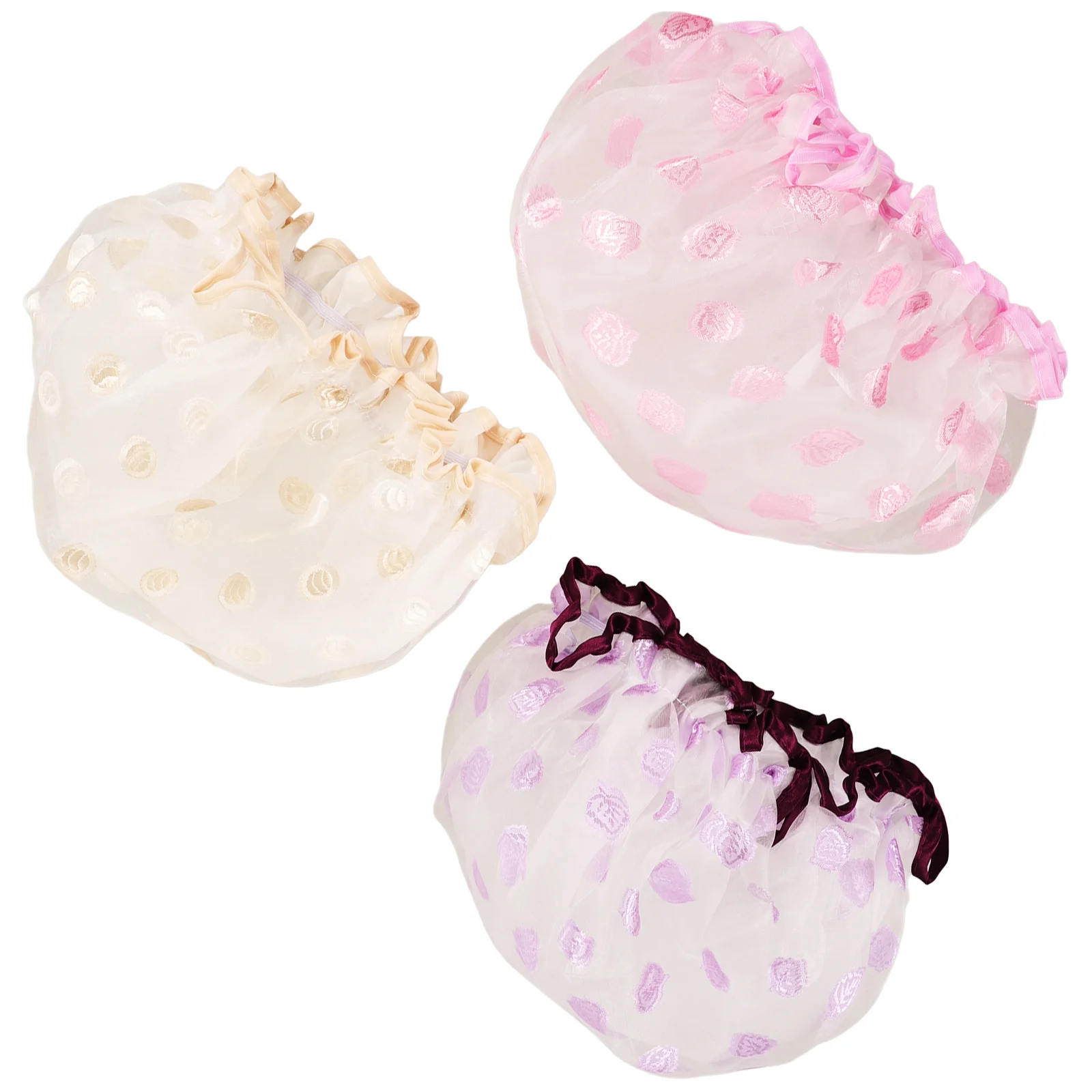 3 Pcs Double Layer Shower Cap Hair Dry for Women Adjustable Cover Hat Kids Bath Bonnet Sleeping Caps
3 Pcs Double Layer Shower Cap Hair Dry for Women Adjustable Cover Hat Kids Bath Bonnet Sleeping Caps