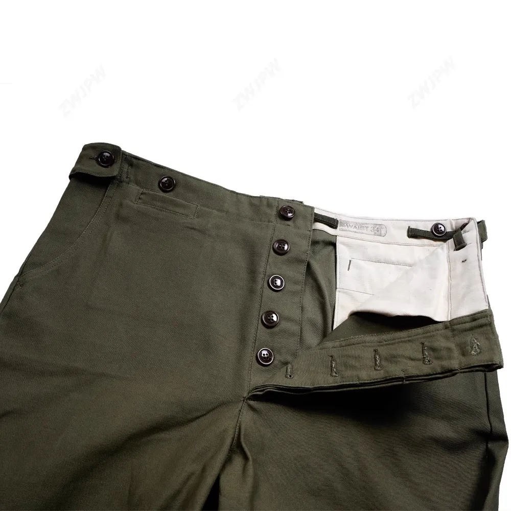 WW2 Зеленая уличная ветровка M43 армии США, брюки из чистого хлопка
WW2 Зеленая уличная ветровка M43 армии США, брюки из чистого хлопка