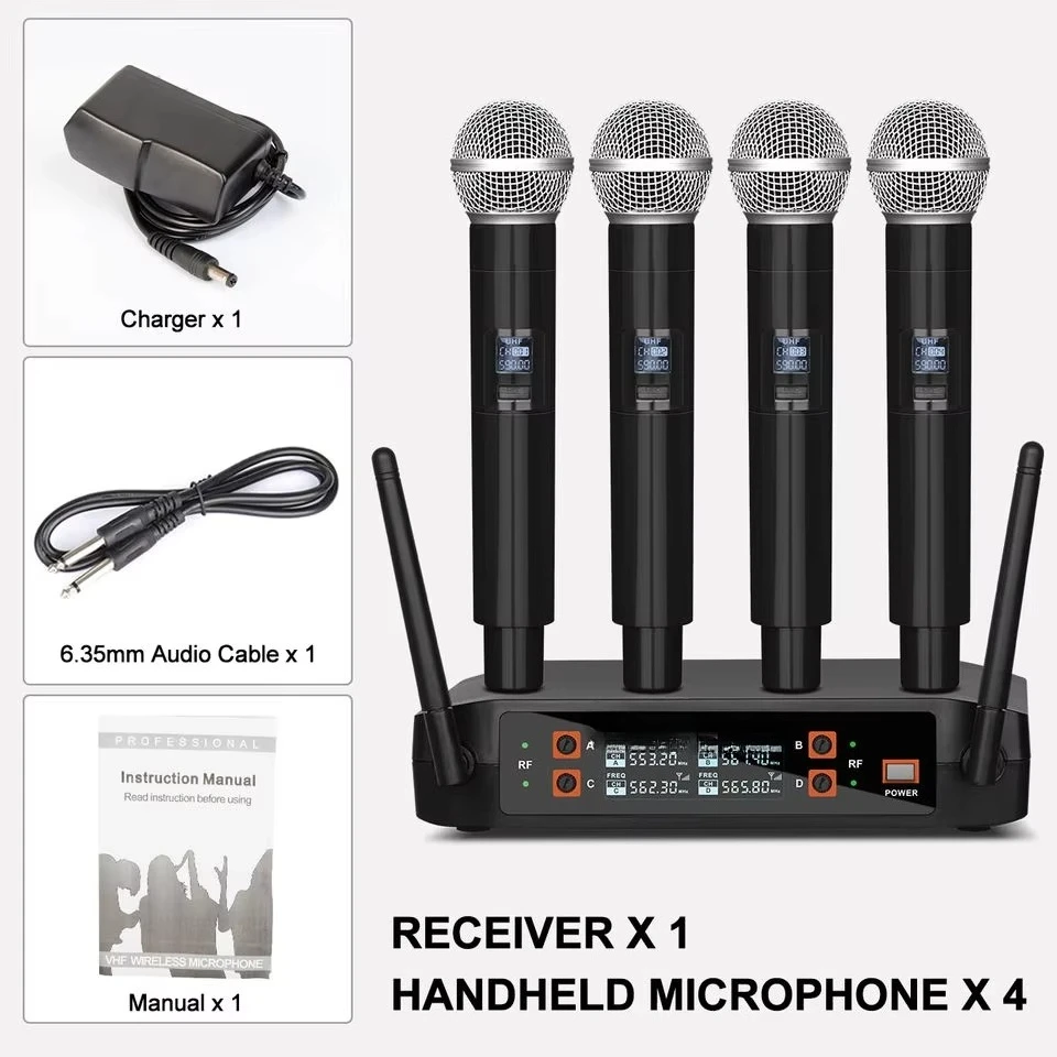 Portable Wireless Microphone Karaoke and Factory Price X4 Professional One Drag 4 Handheld Lightweight
Portable Wireless Microphone Karaoke and Factory Price X4 Professional One Drag 4 Handheld Lightweight