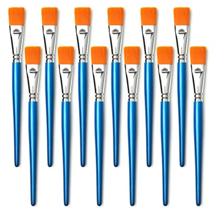 Flat Paint Brushes for Acrylic Painting, 12 Pieces Large Synthetic Paint Brushes Bulk with Wooden Handle for Acrylic, Watercolo
Flat Paint Brushes for Acrylic Painting, 12 Pieces Large Synthetic Paint Brushes Bulk with Wooden Handle for Acrylic, Watercolo
