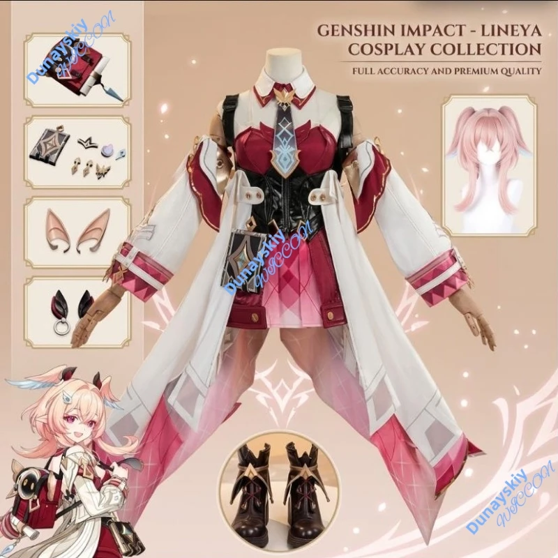 Game Genshin Impact Linnea Cosplay Uniform Dress Wig Set Trendy Role Play Outfit For Women Carnival Halloween Costume Use
Game Genshin Impact Linnea Cosplay Uniform Dress Wig Set Trendy Role Play Outfit For Women Carnival Halloween Costume Use