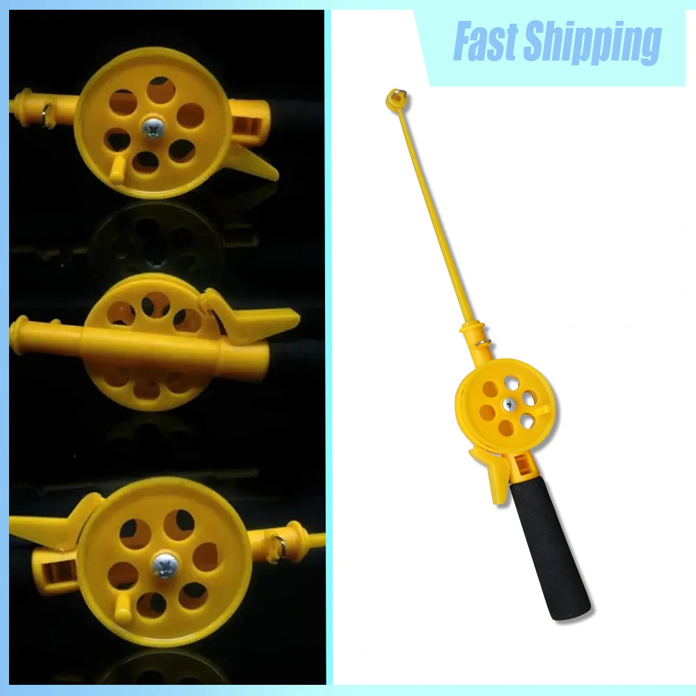 1pc Mini Ice Fishing Rod 34cm Yellow Plastic Beginner Children Lake Pond River Fishing Reel Pole Fishing Tackle Tool Accessories
1pc Mini Ice Fishing Rod 34cm Yellow Plastic Beginner Children Lake Pond River Fishing Reel Pole Fishing Tackle Tool Accessories