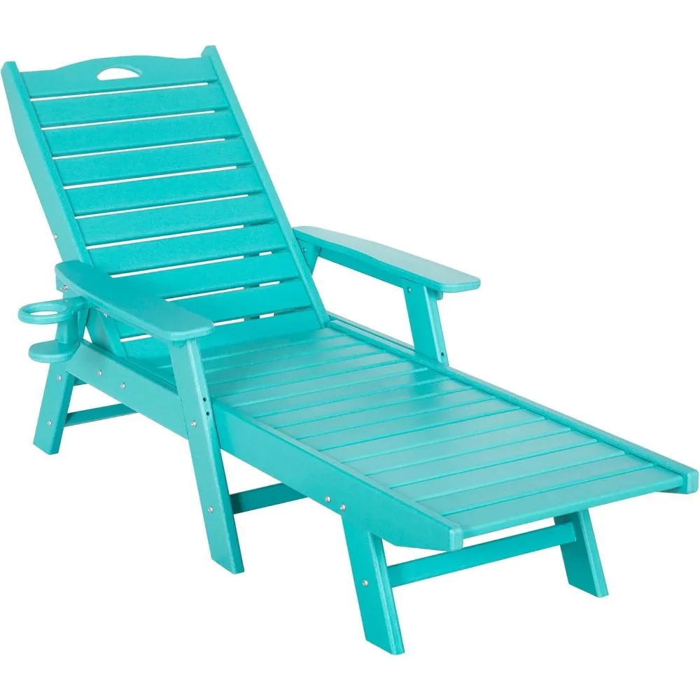 Chaise Lounge Outdoor with 5-Position Adjustable Backrest, HDPE Lounge Chair for Outside Supports Up to 400 LBS
Chaise Lounge Outdoor with 5-Position Adjustable Backrest, HDPE Lounge Chair for Outside Supports Up to 400 LBS