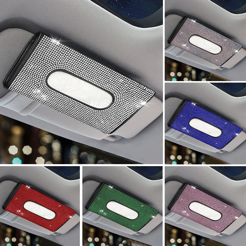 Diamond PU Leather Back Seat Tissue Box Portable Car Sun Visor Seat Back Tissue Box Black Red Pink Car Accessories Ladies2022
Diamond PU Leather Back Seat Tissue Box Portable Car Sun Visor Seat Back Tissue Box Black Red Pink Car Accessories Ladies2022