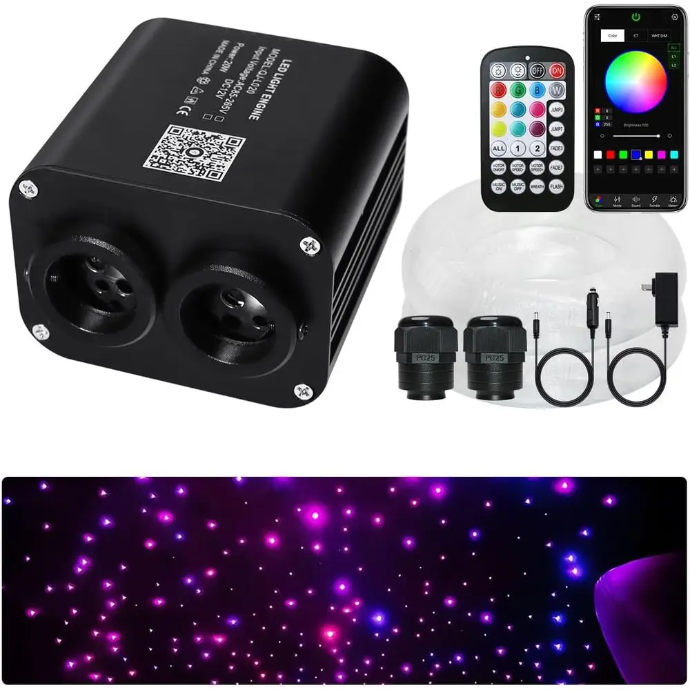 light liner Light Kit 20W Upgraded Car Home iber Optic Lights 1200pcs*0.03in(9.8t/) Sound ted APP/Remote Control Small Size Star
light liner Light Kit 20W Upgraded Car Home iber Optic Lights 1200pcs*0.03in(9.8t/) Sound ted APP/Remote Control Small Size Star