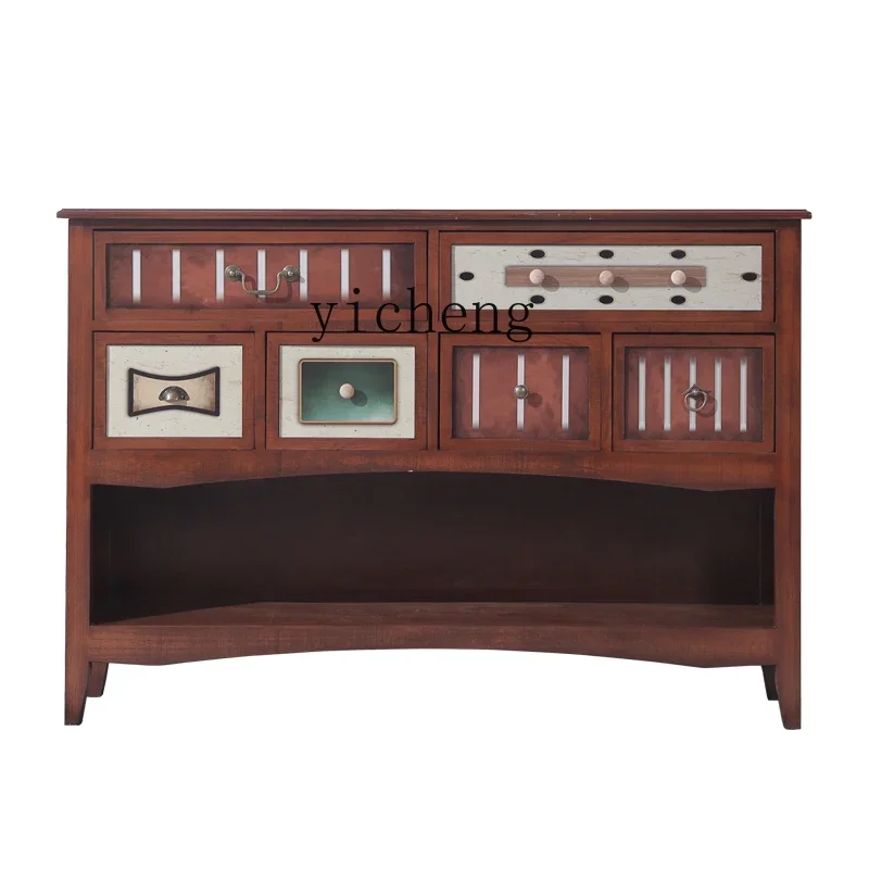 ZC Vintage Solid Wood Chest of Drawers Living Room Wall Cabinet Storage Drawer Bedroom Small Side Cabinet
ZC Vintage Solid Wood Chest of Drawers Living Room Wall Cabinet Storage Drawer Bedroom Small Side Cabinet
