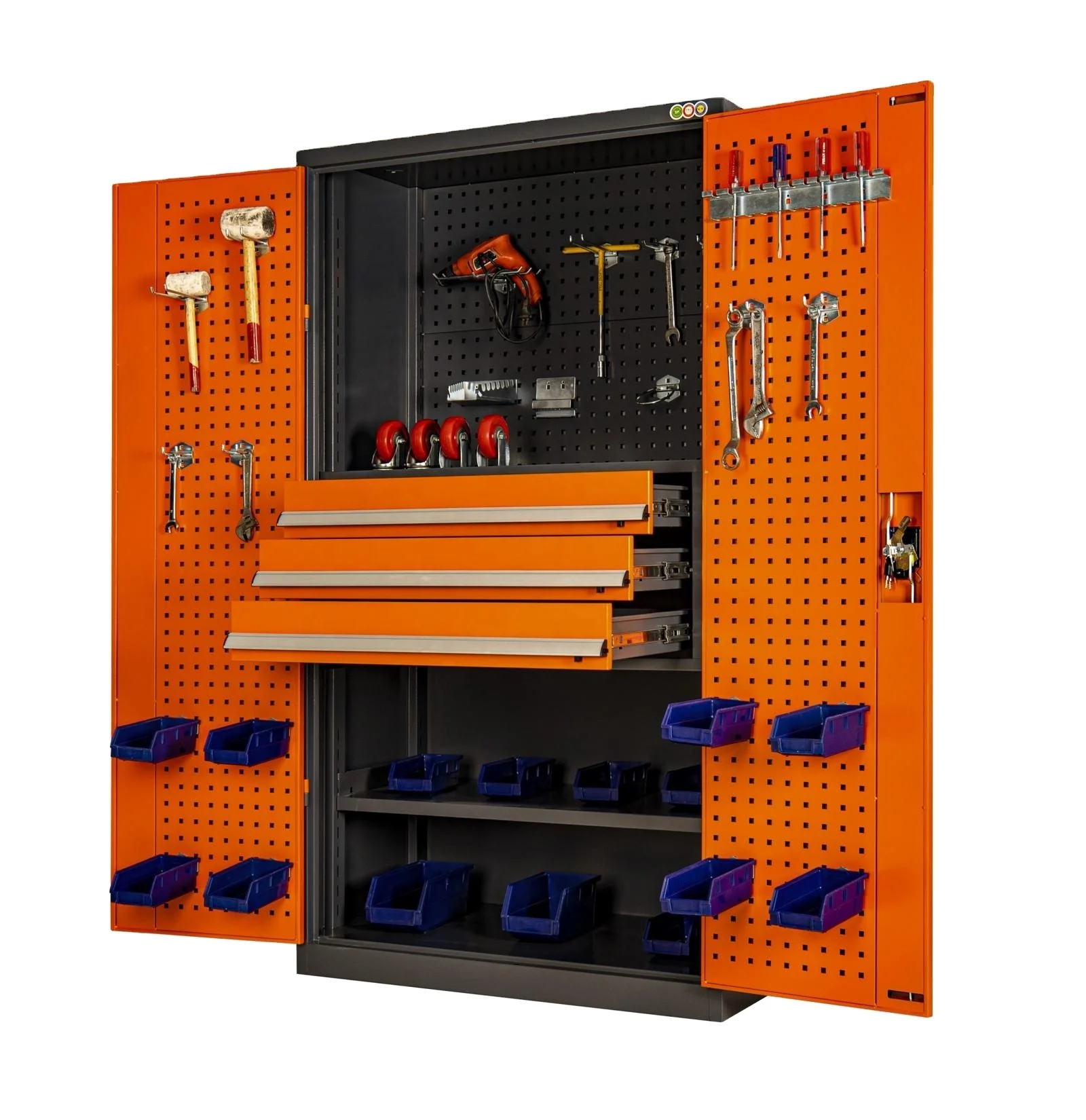 Optimize Your Workspace with a Modern Industrial 71in. Orange Tool Cabinet Lock, Drawers, Pegboard, and Quiet Wheels PULAGE
Optimize Your Workspace with a Modern Industrial 71in. Orange Tool Cabinet Lock, Drawers, Pegboard, and Quiet Wheels PULAGE