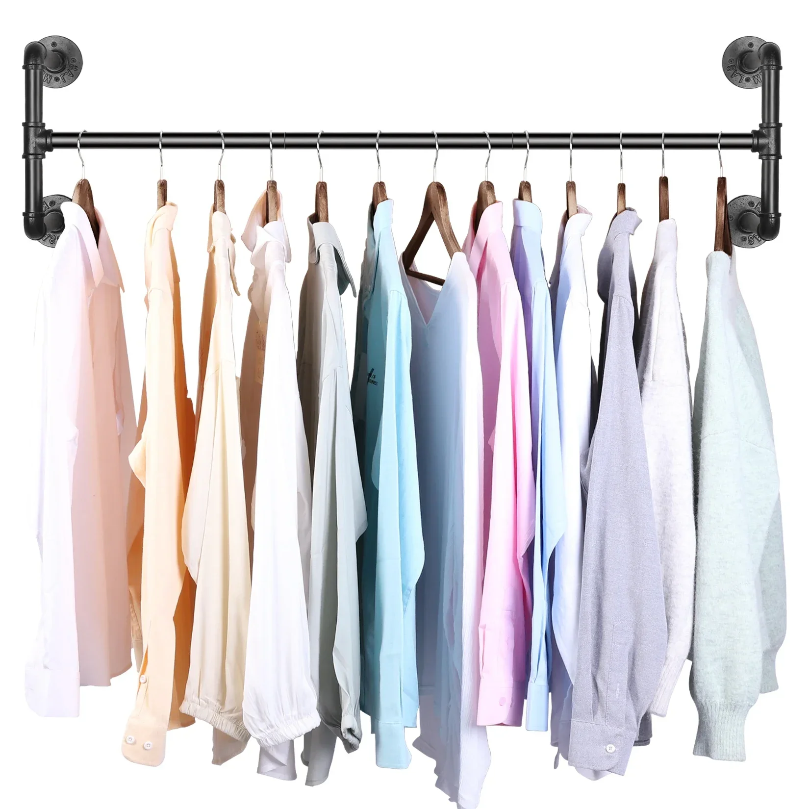 z Industrial Pipe Clothes Rack Wall Mounted Hanging Bar Garment Rack Rail Detachable Bedroom Space-Saver for Home
z Industrial Pipe Clothes Rack Wall Mounted Hanging Bar Garment Rack Rail Detachable Bedroom Space-Saver for Home