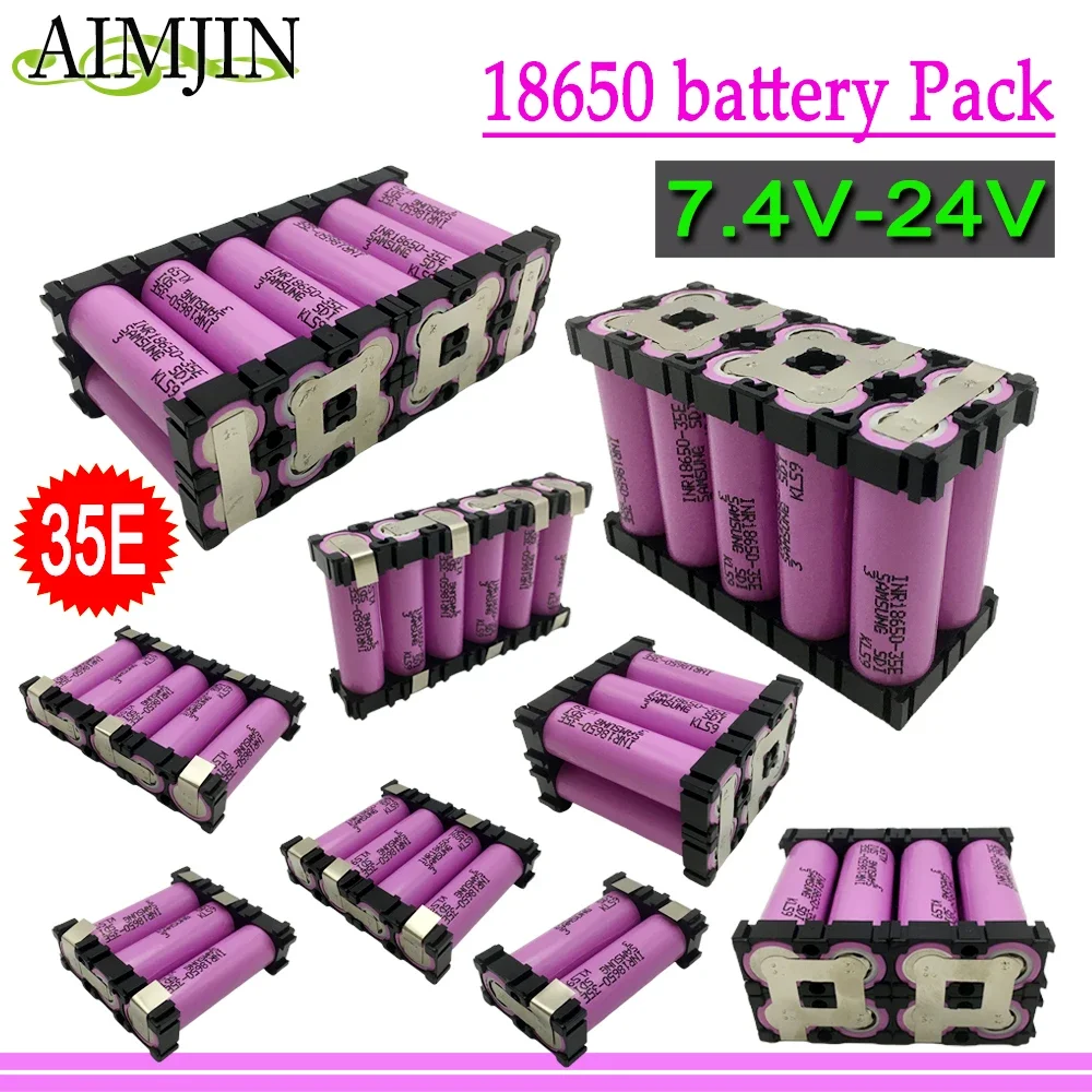 18650 35E Battery Pack 2s1p 3s1p 3s2p 4s2p 5s2p 6s2p 4s1p 7.4v 10.8V 14.8v 18V 24V 3500MAh 7000mAh for 18V Screwdriver Battery
18650 35E Battery Pack 2s1p 3s1p 3s2p 4s2p 5s2p 6s2p 4s1p 7.4v 10.8V 14.8v 18V 24V 3500MAh 7000mAh for 18V Screwdriver Battery