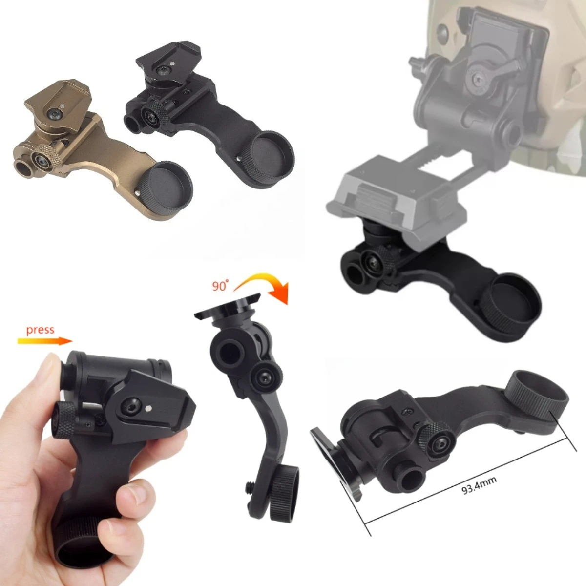 Metal J Arm NVG Mount Helmet Bracket Adapter PVS-14 Standard Night-vision Goggles Fit Tactical L4G24 Dovetail PVS-14 Acces
Metal J Arm NVG Mount Helmet Bracket Adapter PVS-14 Standard Night-vision Goggles Fit Tactical L4G24 Dovetail PVS-14 Acces