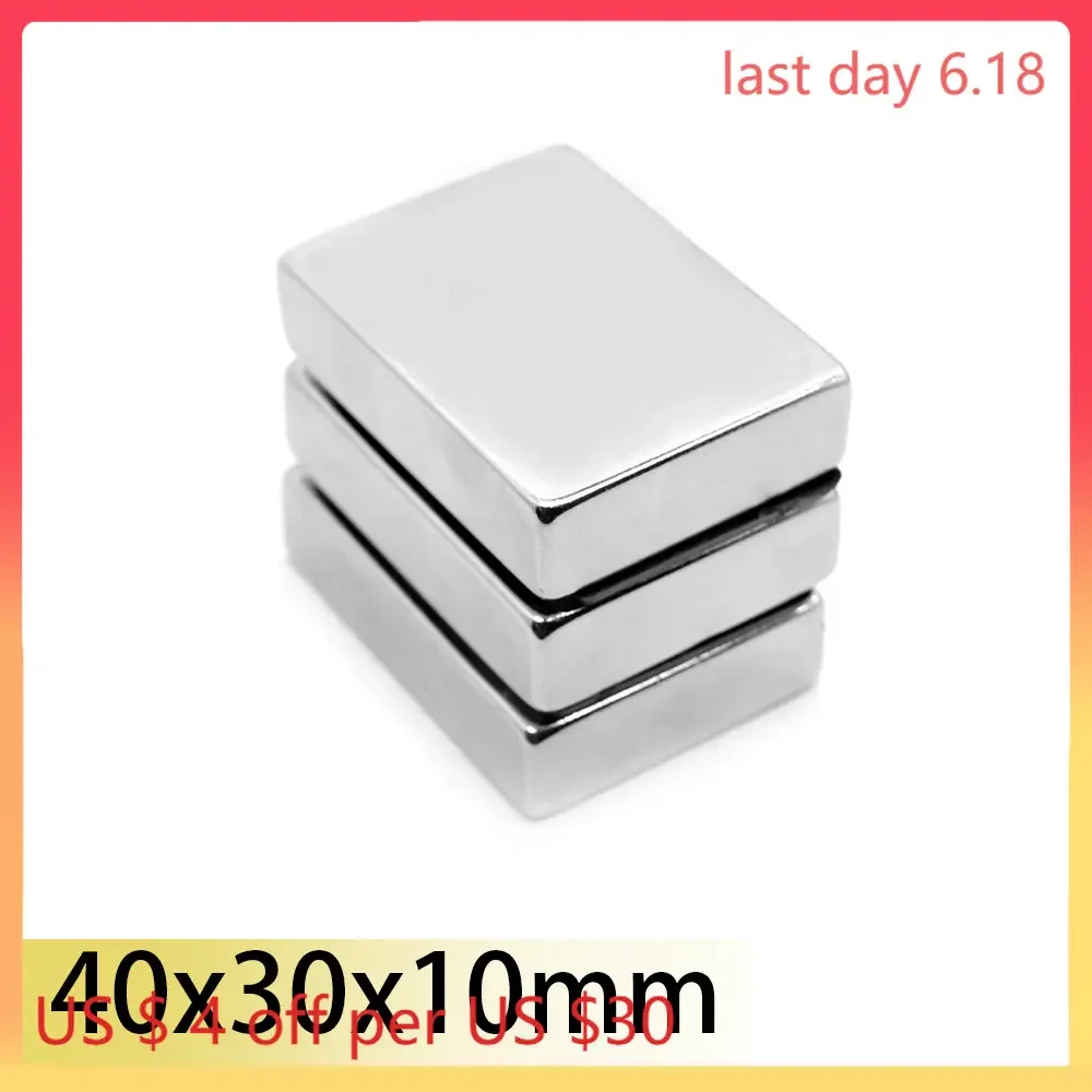 n35 40x30x10mm Hight2 Rectangle Square 40x30 Neodymium Bar Block Strong Magnets Search Magnetic Toy Glass Electricity
n35 40x30x10mm Hight2 Rectangle Square 40x30 Neodymium Bar Block Strong Magnets Search Magnetic Toy Glass Electricity