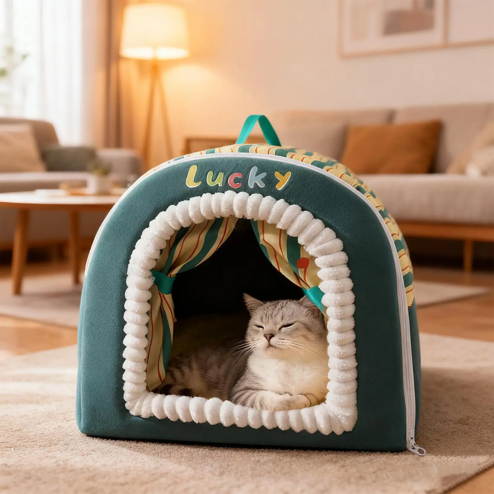 Covered Cat Beds Washable Soft Warm Nest Washable Cat Hideaway Bed With Handle For Small Pet Outdoor Home Winter Sleeping
Covered Cat Beds Washable Soft Warm Nest Washable Cat Hideaway Bed With Handle For Small Pet Outdoor Home Winter Sleeping