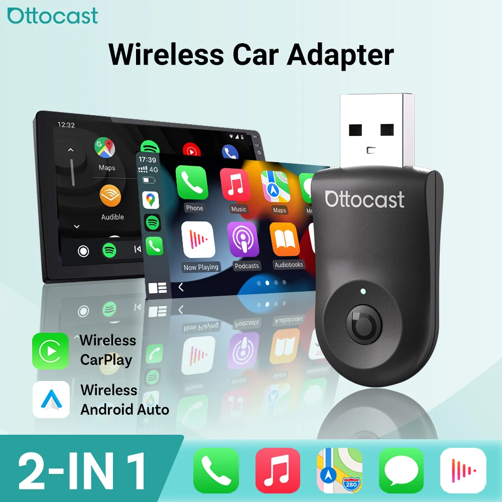Ottocast Mini Flow Android Auto Wireless Adapter CarPlay Dongle Smart Button Control 2.4Ghz + 5Ghz Wifi BT 4.2 Low Laten
Ottocast Mini Flow Android Auto Wireless Adapter CarPlay Dongle Smart Button Control 2.4Ghz + 5Ghz Wifi BT 4.2 Low Laten