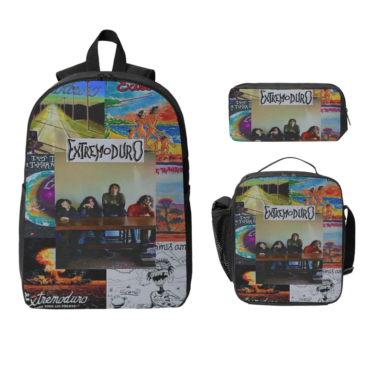 3 шт., набор рюкзаков Extremoduro Rock Band Tour для детей, сумки для ручек, наборы сумок для книг с коробкой для завтрака для школьников, рюкзак
3 шт., набор рюкзаков Extremoduro Rock Band Tour для детей, сумки для ручек, наборы сумок для книг с коробкой для завтрака для школьников, рюкзак