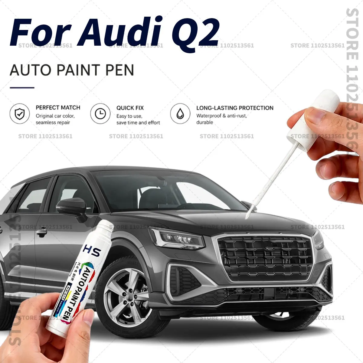 For Audi Q2 Touch Up Paint Pen Quick Repair Car Scratch Chip Paint Brush glacier white coral orange brilliant black silver
For Audi Q2 Touch Up Paint Pen Quick Repair Car Scratch Chip Paint Brush glacier white coral orange brilliant black silver