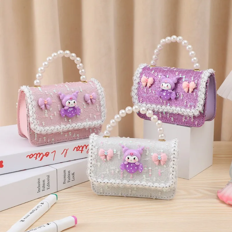 Anime Sanrio Pearl Handbag Cute Cartoon Character Kuromi Children's Storage Card Bag Zero Wallet
Anime Sanrio Pearl Handbag Cute Cartoon Character Kuromi Children's Storage Card Bag Zero Wallet