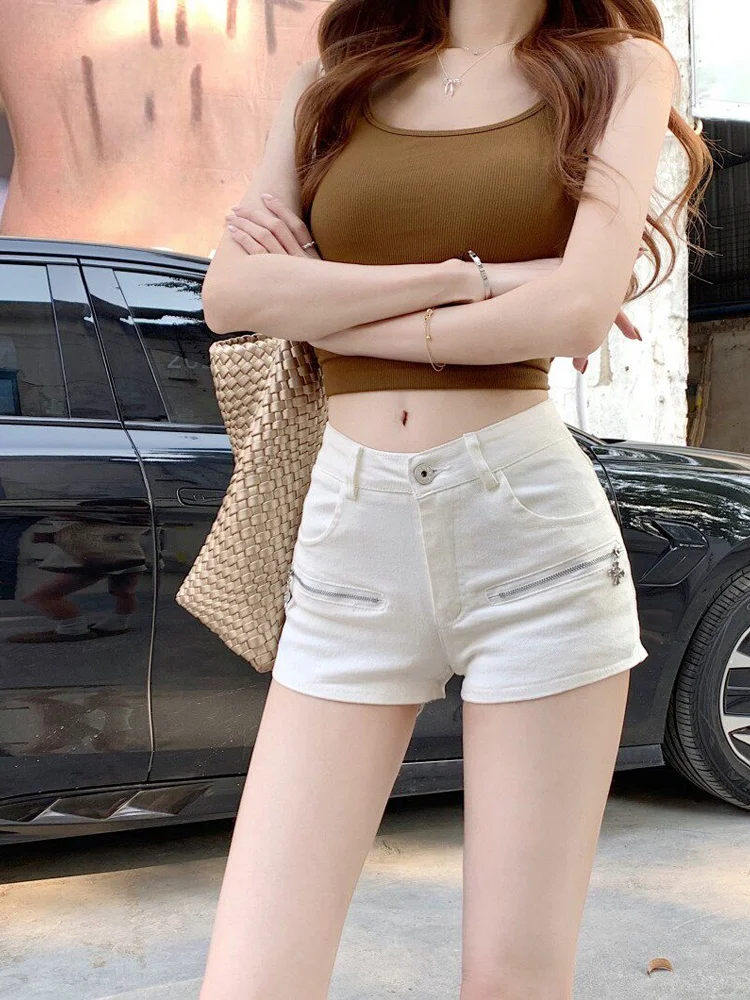 High Waist Zipper Design Slimming Women's Denim Shorts Summer New Style Hot Pants Sexy Girl Style White Color Versatile Fit
High Waist Zipper Design Slimming Women's Denim Shorts Summer New Style Hot Pants Sexy Girl Style White Color Versatile Fit