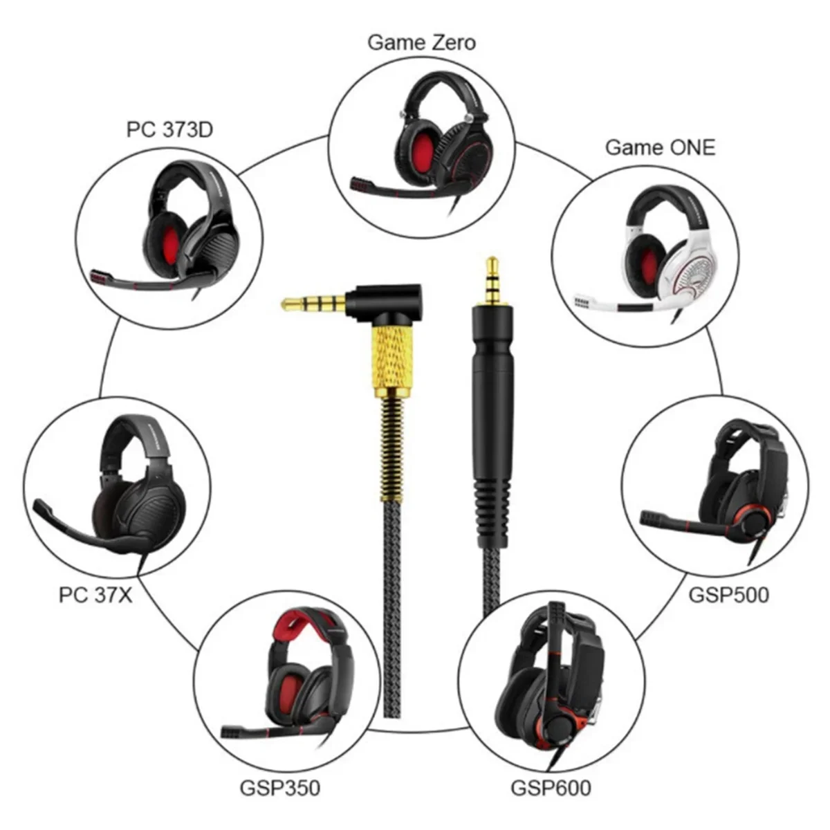 High quality Headphone Audio Cable Suitable For Sennheiser GSP600 500 350 G4ME ONE ZERO/PC Mobile Phone Edition
High quality Headphone Audio Cable Suitable For Sennheiser GSP600 500 350 G4ME ONE ZERO/PC Mobile Phone Edition