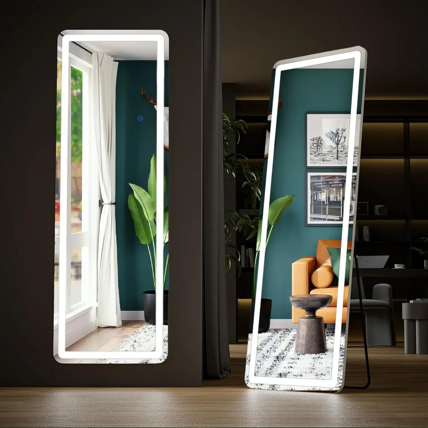 Led Full Length Mirror 64X21 Inch Floor Standing Dimming Three Color Lighting Bedroom Dressing Room Rectangle
Led Full Length Mirror 64X21 Inch Floor Standing Dimming Three Color Lighting Bedroom Dressing Room Rectangle