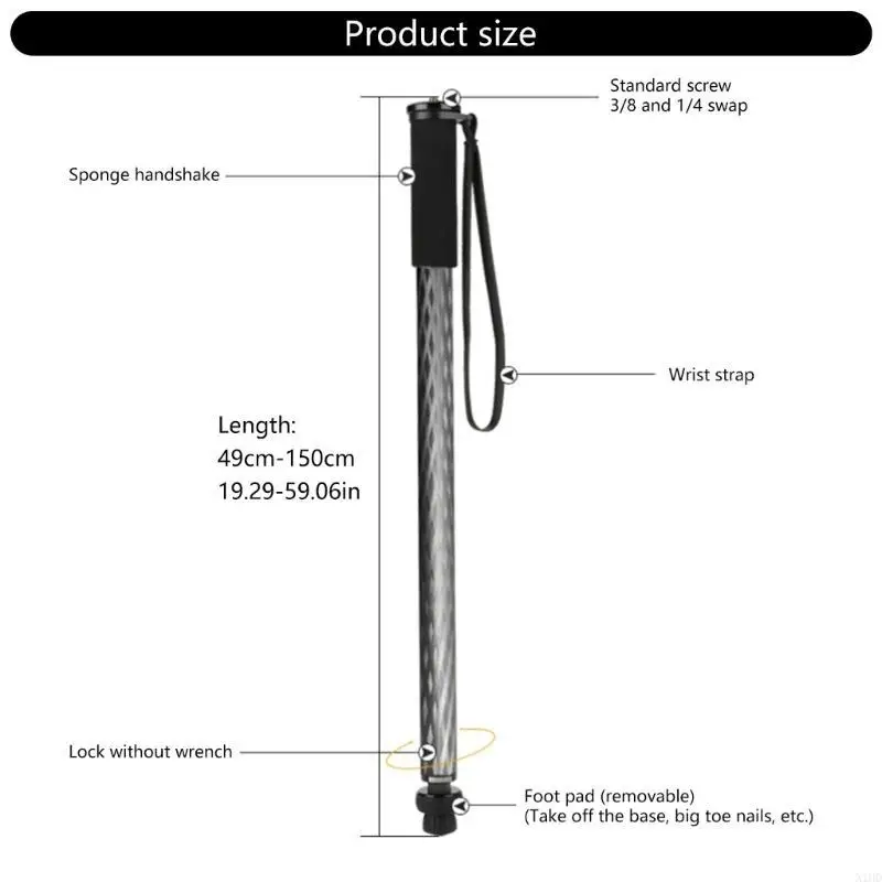 N1HD 4-Section Monopod Adjustable Length Lightweight Travel Multifunctional Unipod
N1HD 4-Section Monopod Adjustable Length Lightweight Travel Multifunctional Unipod