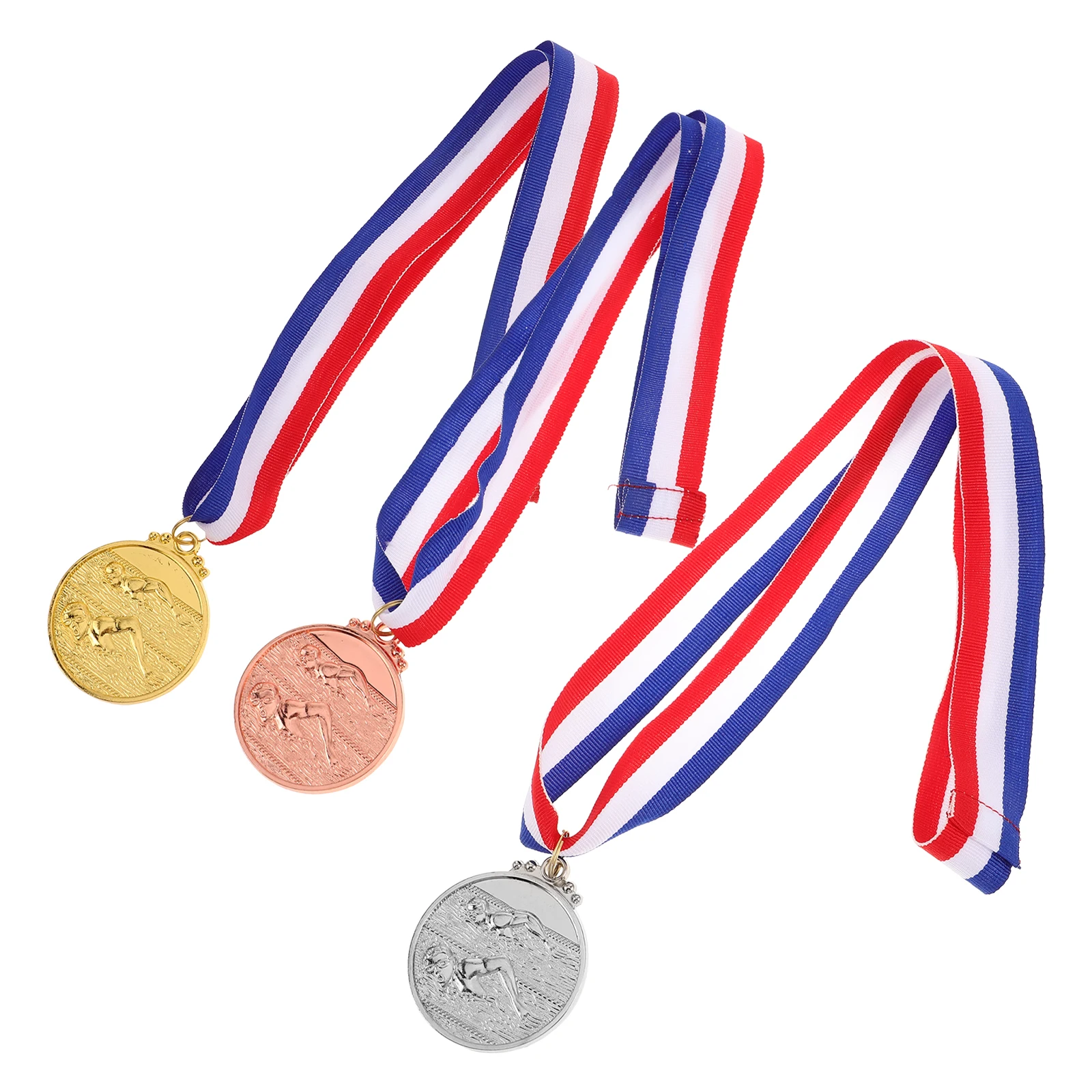 3pcs Metal Medals Awards for Sports Events Basketball Golf Zinc Alloy Gold Silver Bronze Ribbons Kids Adults Participation
3pcs Metal Medals Awards for Sports Events Basketball Golf Zinc Alloy Gold Silver Bronze Ribbons Kids Adults Participation