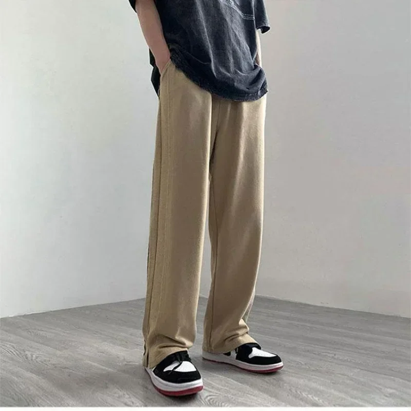 Trousers For Men Wide Slit Casual Pants Man Pocket Straight Korean Style Classic Summer Baggy Streetwear Stylish Hot Sale Y2k
Trousers For Men Wide Slit Casual Pants Man Pocket Straight Korean Style Classic Summer Baggy Streetwear Stylish Hot Sale Y2k