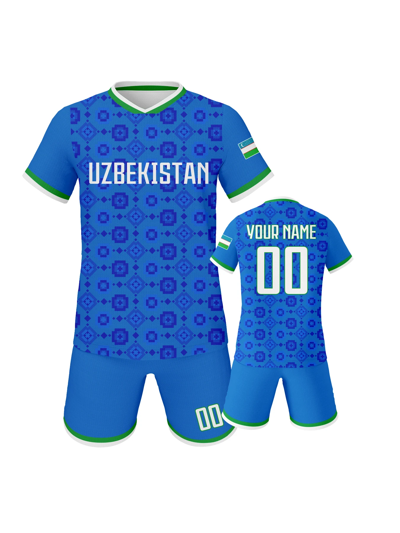 Boy's Custom Uzbekistan Soccer Kit Personalized Football Set with Name & Number, Breathable National Team Training Uniform
Boy's Custom Uzbekistan Soccer Kit Personalized Football Set with Name & Number, Breathable National Team Training Uniform