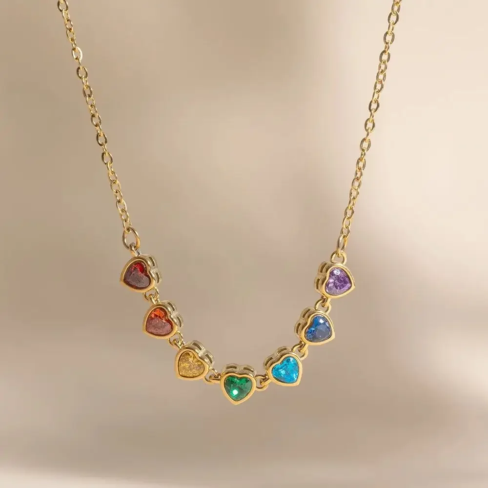 Classical Colorful Zircon Tennis Chain Necklace For Women 18K Gold PVD Plated Stainless Steel Fashion Jewelry Daily Wearing
Classical Colorful Zircon Tennis Chain Necklace For Women 18K Gold PVD Plated Stainless Steel Fashion Jewelry Daily Wearing