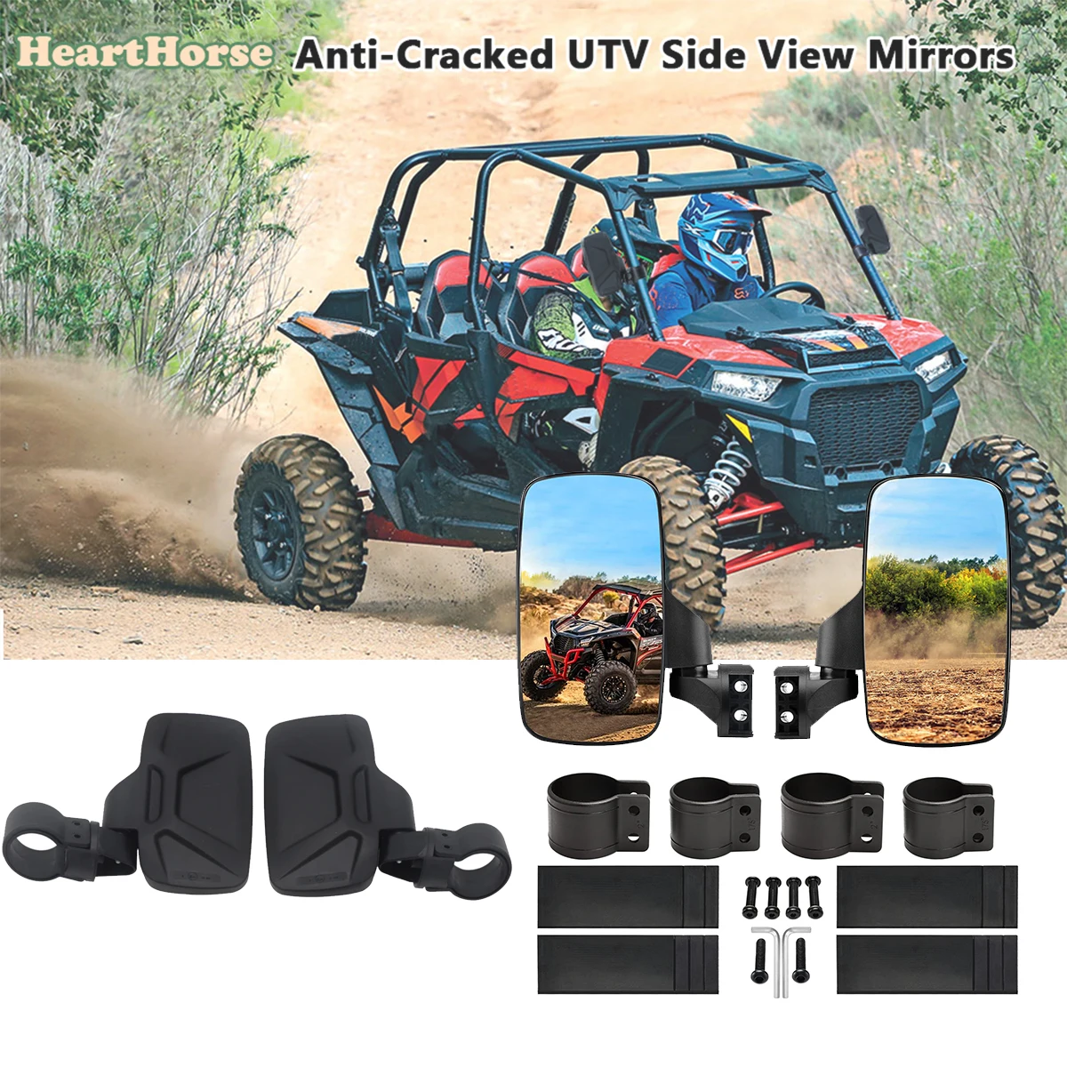 Комплект боковых зеркал UTV, 2 шт., рулонная клетка, универсальные боковые зеркала вида UTV, высокая ударность для Polaris RZR 800 900 1000 для Yamaha
Комплект боковых зеркал UTV, 2 шт., рулонная клетка, универсальные боковые зеркала вида UTV, высокая ударность для Polaris RZR 800 900 1000 для Yamaha