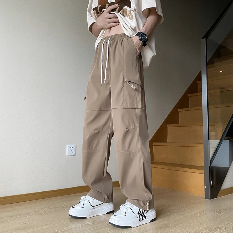 2023 Men's Spring Autumn New Fashion Loose Wide Leg Pants Men Solid Color Cargo Pants Male Streetwear Pockets Trousers F556
2023 Men's Spring Autumn New Fashion Loose Wide Leg Pants Men Solid Color Cargo Pants Male Streetwear Pockets Trousers F556